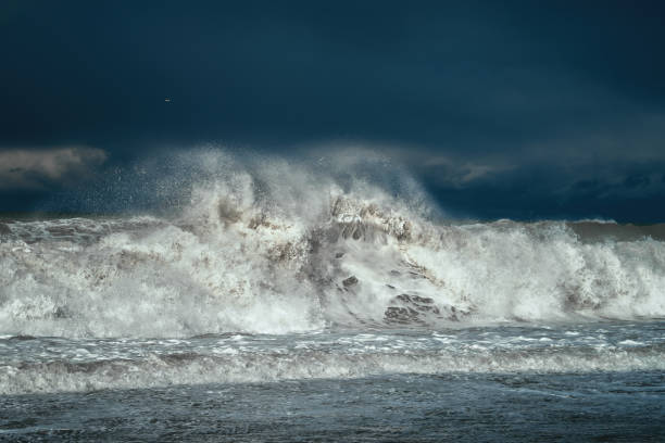 istock Beautiful sea waves in a stormy day 1879400346