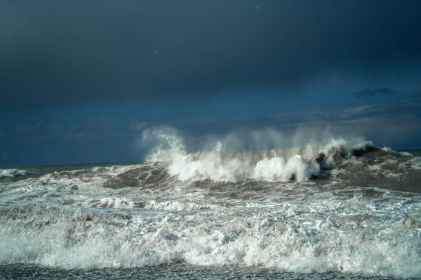 istock Beautiful sea waves in a stormy day 1879401709