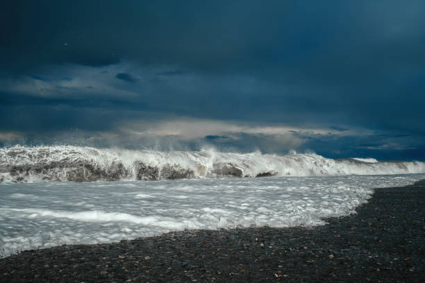 istock Beautiful sea waves in a stormy day 1879402938