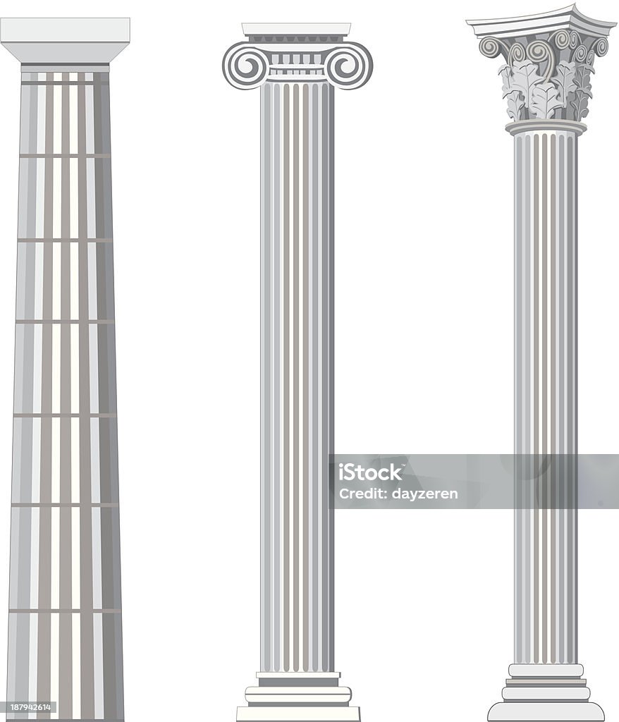 Die antiken Säulen - Lizenzfrei Ionisch Vektorgrafik