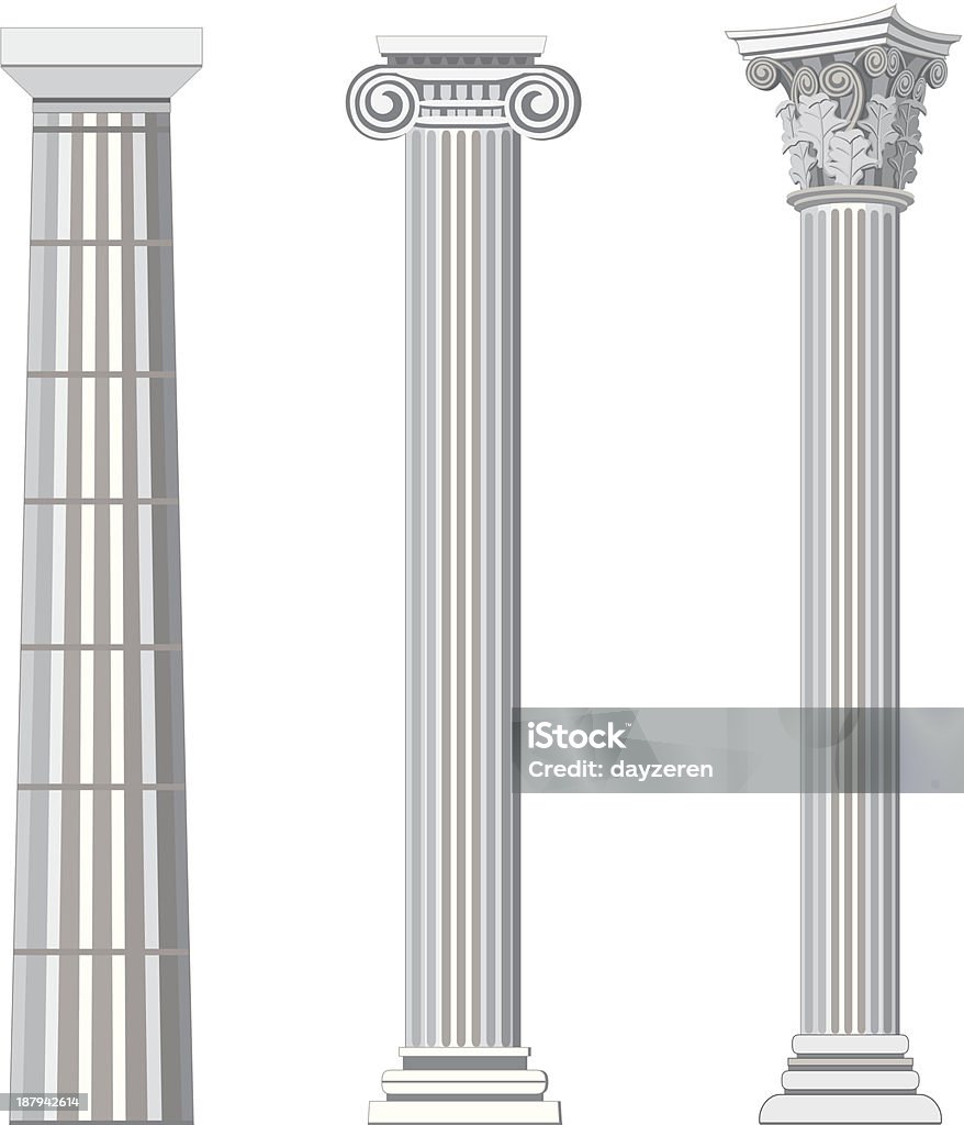 Colonnes Antique - clipart vectoriel de Ordre ionique libre de droits