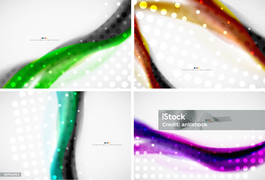 Vector brilhante fundo de ondas - Royalty-free Abstrato arte vetorial