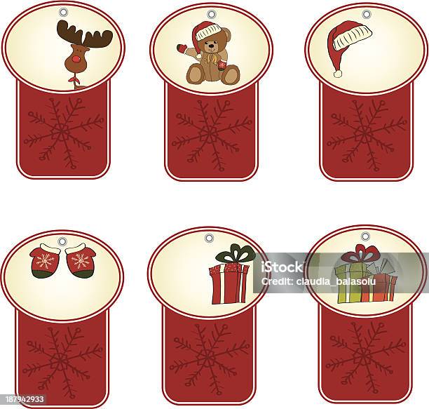 Boże Narodzenie Etykiety - Stockowe grafiki wektorowe i więcej obrazów Boże Narodzenie - Boże Narodzenie, Choinka, Dekoracja