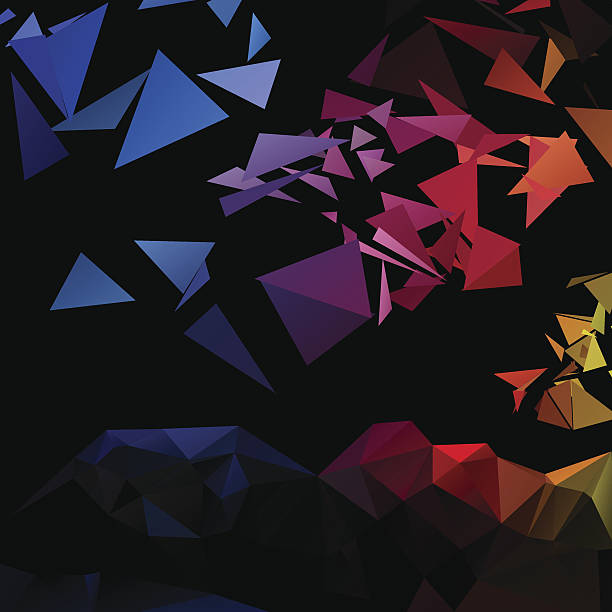 abstract background boom of triangles vector art illustration