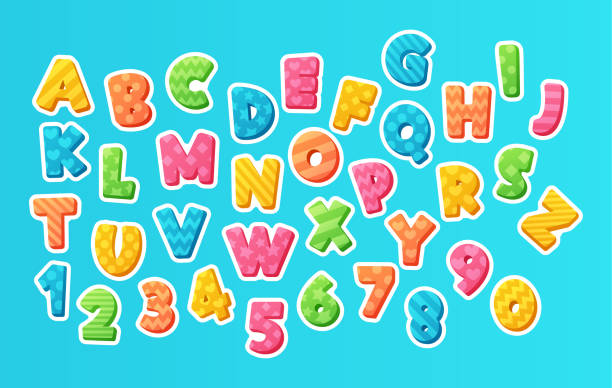 istock Whimsical And Vibrant Children Cartoon Font Alphabet Stickers Feature Playful Characters In A Fun, Bubbly Style 1879438454