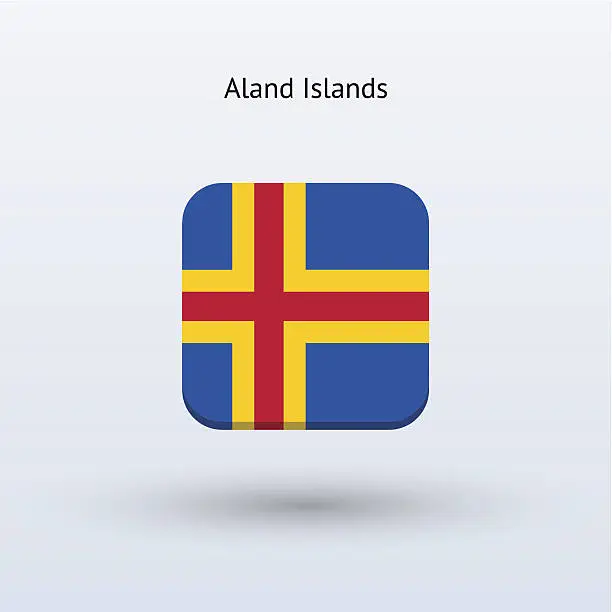 Vector illustration of Aland Islands Flag Icon