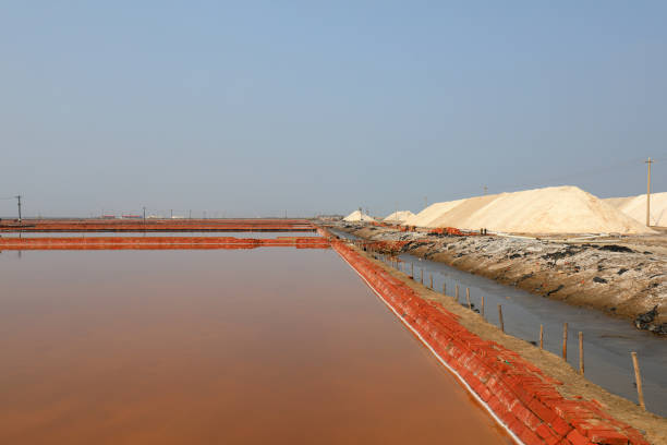 Crystal pool scenery in a salt field, North China