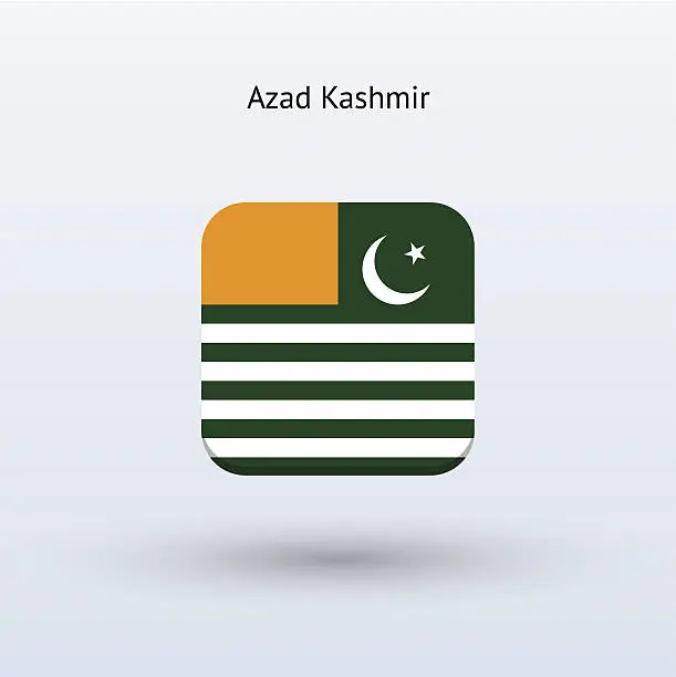 Vector illustration of Azad Kashmir Flag Icon