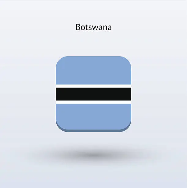 Vector illustration of Botswana Flag Icon