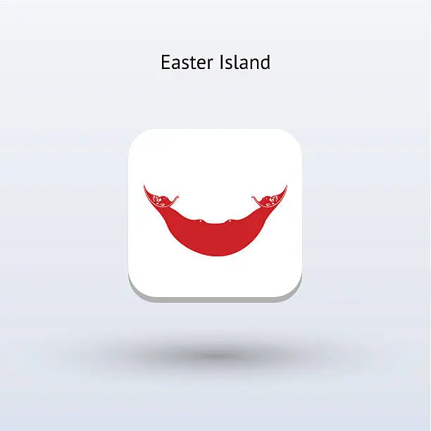 Vector illustration of Easter Island Flag Icon