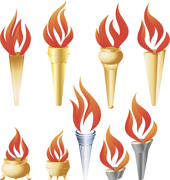 Torch Vector Set Torch Vector Set, Save in : EPS 8, Ai 10, PDF sport torch stock illustrations