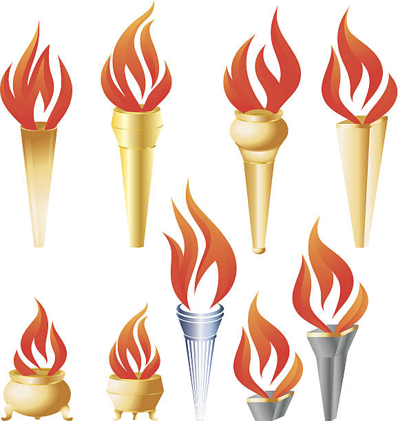 Torch Vector Set vector art illustration