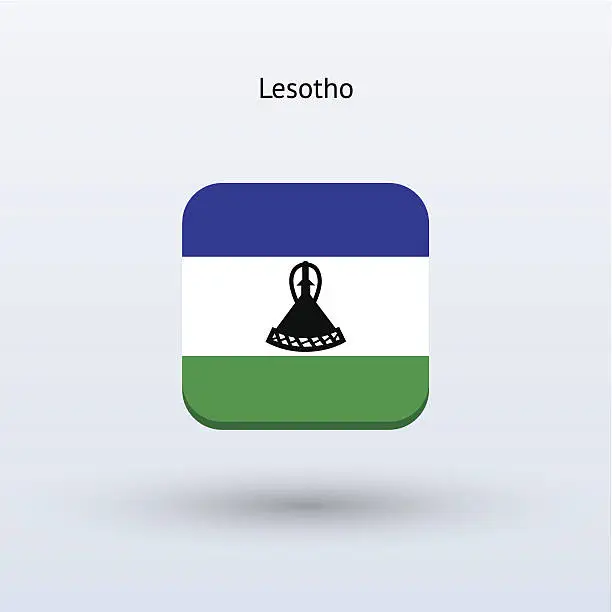 Vector illustration of Lesotho Flag Icon