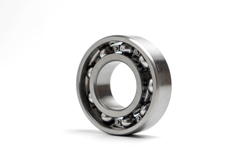 Ball bearing on a white background.