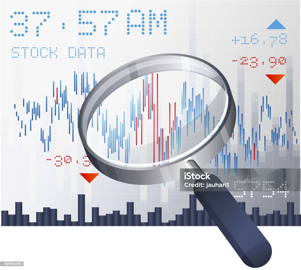 Datos de la bolsa - arte vectorial de Analizar libre de derechos