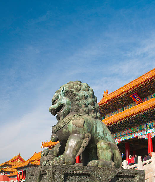 istock Bronze Lion in the Forbidden City 187951575
