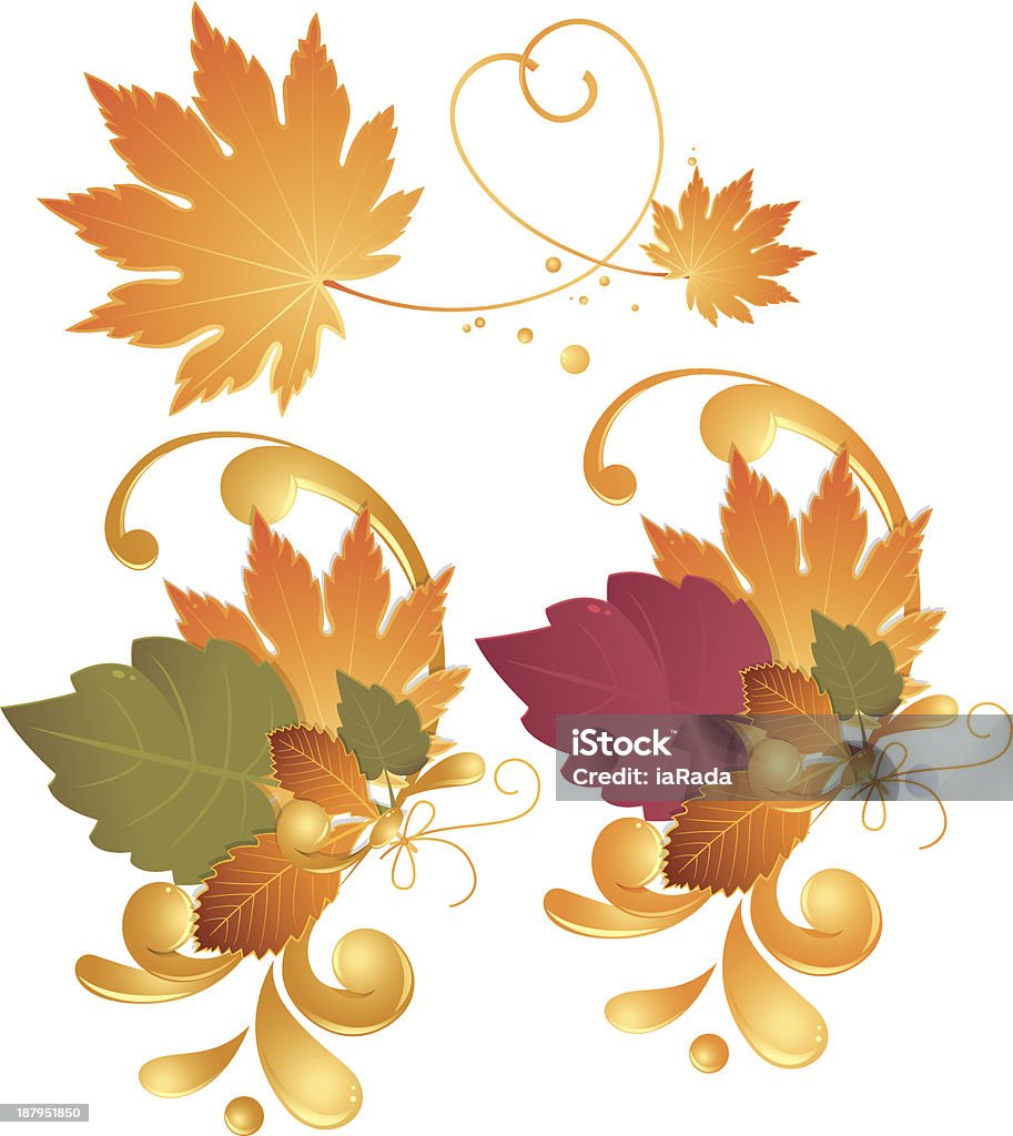 Feuilles d'automne des éléments de conception - clipart vectoriel de Abstrait libre de droits