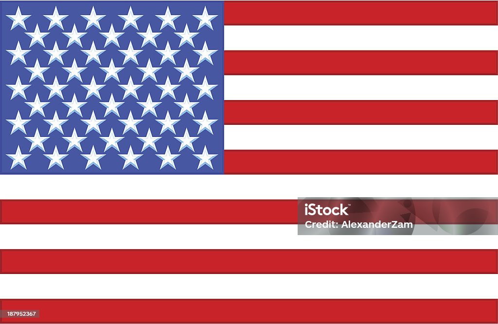 Bandera de los Estados Unidos - arte vectorial de Azul libre de derechos