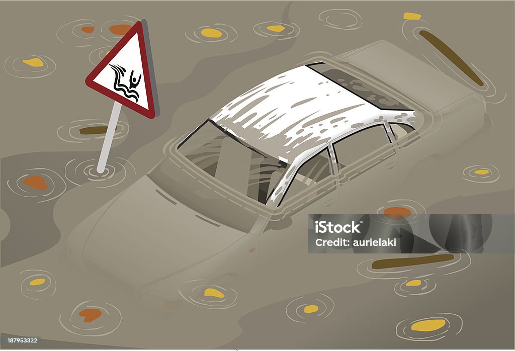 Blanc Isométrique en vue de face de voiture lumière - clipart vectoriel de Boue libre de droits