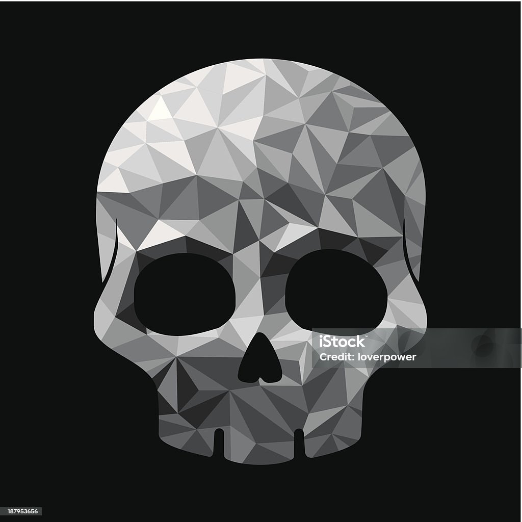 Diamond cráneo que con triángulos - arte vectorial de Abstracto libre de derechos