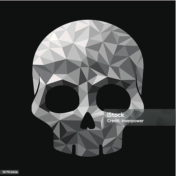 Ilustración de Diamond Cráneo Que Con Triángulos y más Vectores Libres de Derechos de Abstracto - Abstracto, Cabeza humana, Con textura