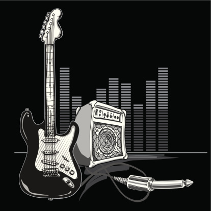 modern rock-music design, layered vector artwork