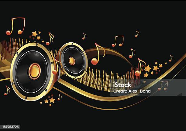 Music Background Stock Illustration - Download Image Now - Backgrounds, Hip  Hop Music, Gold - Metal - iStock