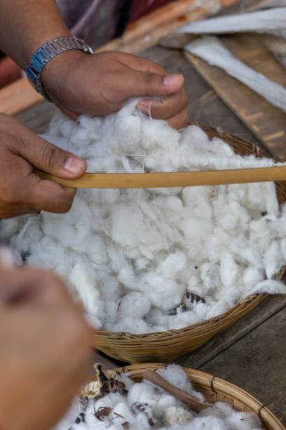 istock Cotton pile for weaving. 1879549353