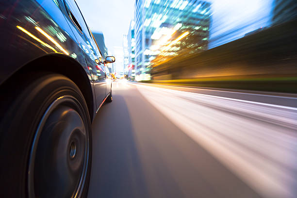 istock Driving in the sunset city. 187954938
