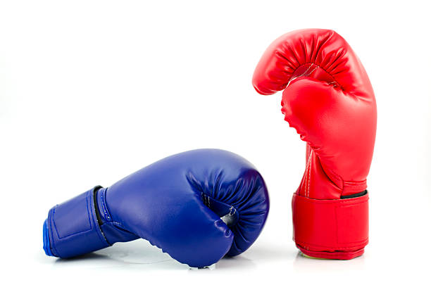 istock Boxing gloves isolated on white background 187956067