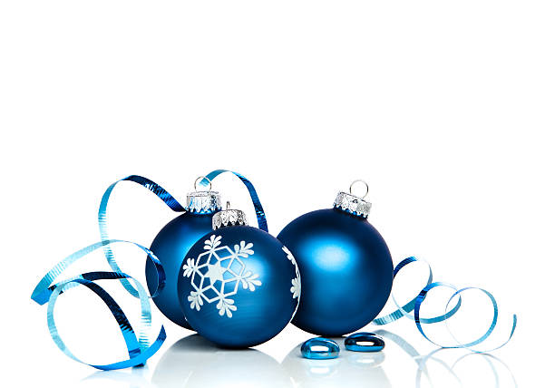 크리스마스 장식품 및 리본상 - ribbon christmas christmas ornament decoration 뉴스 사진 이미지