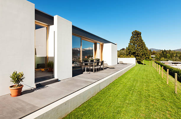 istock Beautiful modern house, outdoor 187956573