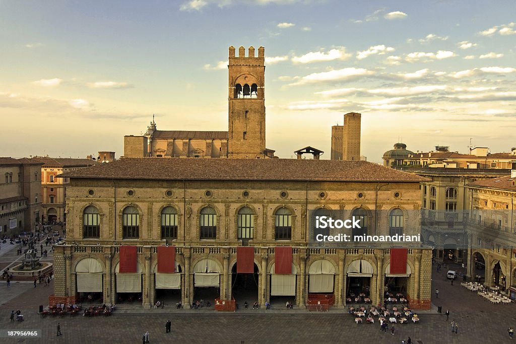 panoramic view of main square - bologna, italy Bologna Stock Photo