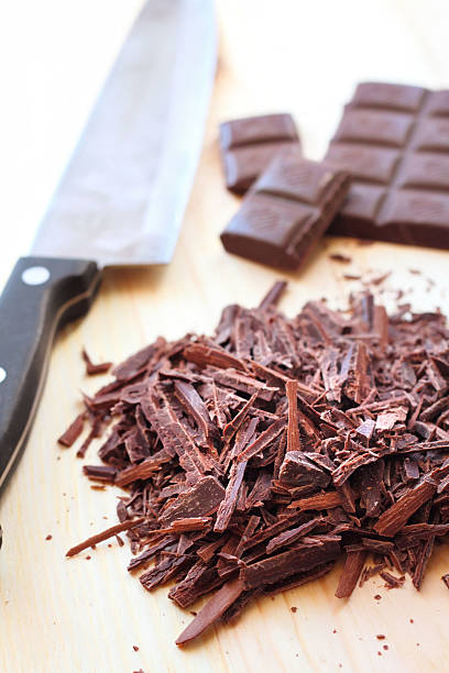 istock Chopped bar of dark chocolate 187958559