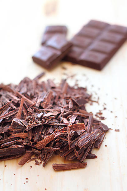 istock Chopped bar of dark chocolate 187958694