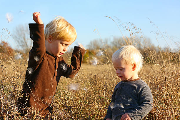istock Young Children Playing Outside in Autumn 187961415