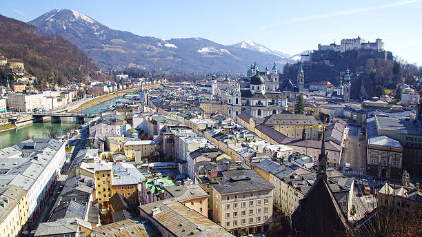 istock Panoramic view of the Salzburg. 187962186