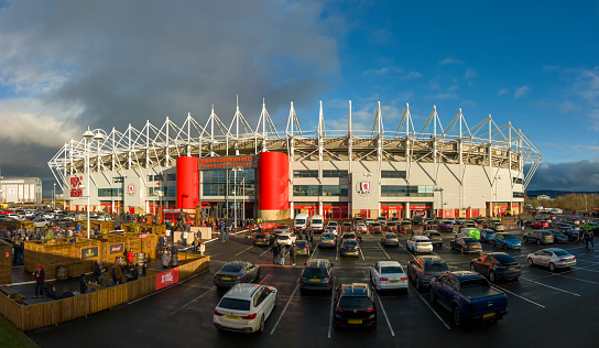 Middlesborough, North Yorkshire, UK - 9th December 2023: The Riverside Stadium, home of Middlesborough FC in North Yorkshire, UK