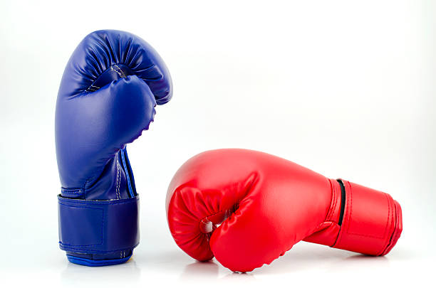 istock Boxing gloves isolated on white background 187963063
