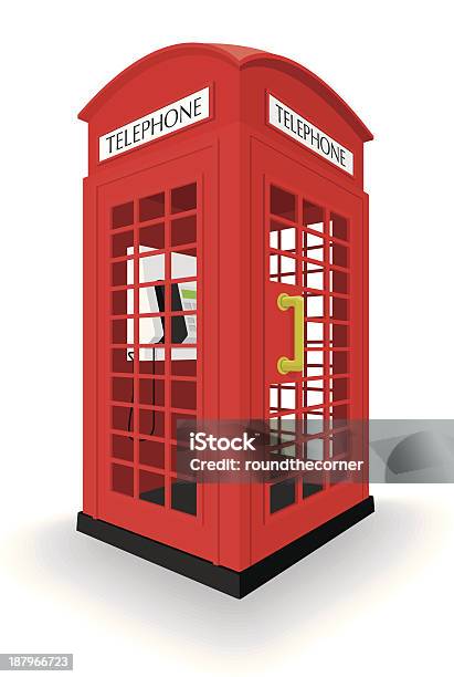Londyn Budki Telefonicznej - Stockowe grafiki wektorowe i więcej obrazów Londyn - Anglia - Londyn - Anglia, Telefon, Automat telefoniczny