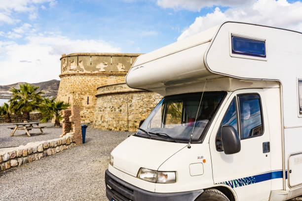 istock Caravan at Carchuna castle, Andalusia Spain 1879691571