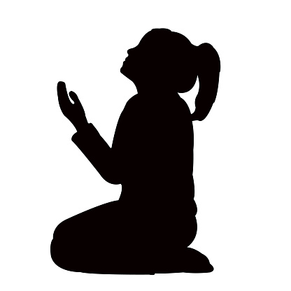 a girl body silhouette vector