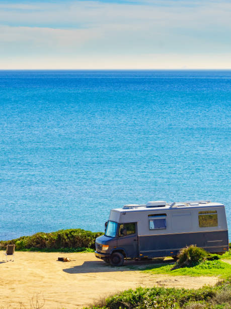istock Rv caravan camping on sea shore 1879709062
