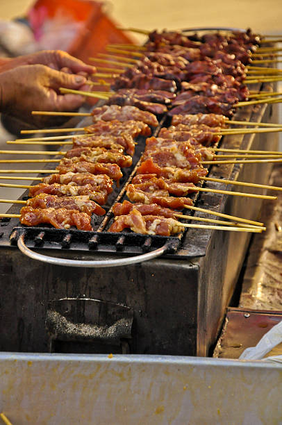 istock Barbecue pork Grill at Thailand 187971865