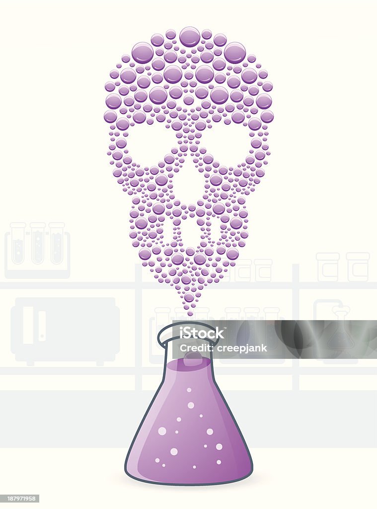 Liquide toxique - clipart vectoriel de Bouteille libre de droits