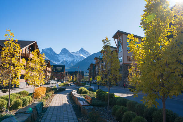 istock Walking trail in residential area. Canmore. Alberta, Canada. 1879732254