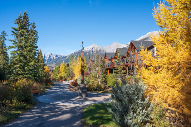 istock Walking trail in residential area. Canmore. Alberta, Canada. 1879734835