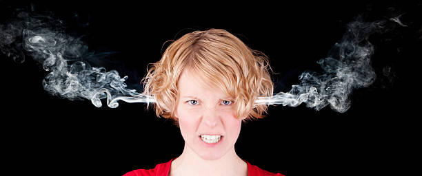 istock Angry smoking girl 187973856