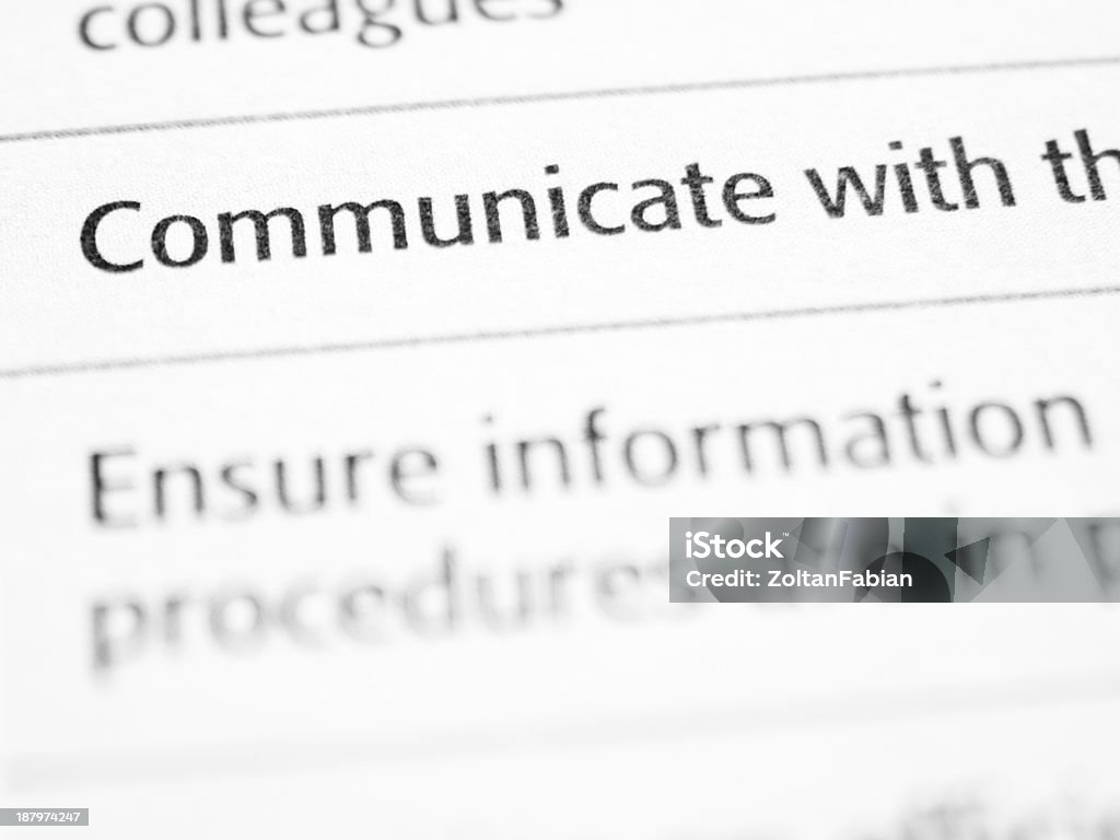 Communicate Paper form close up.Paper form close up. Agreement Stock Photo