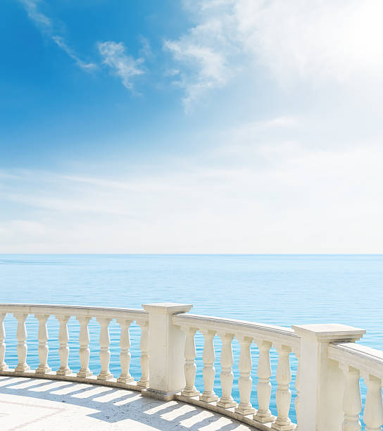 istock view from the balcony to sea under clouds 187975041